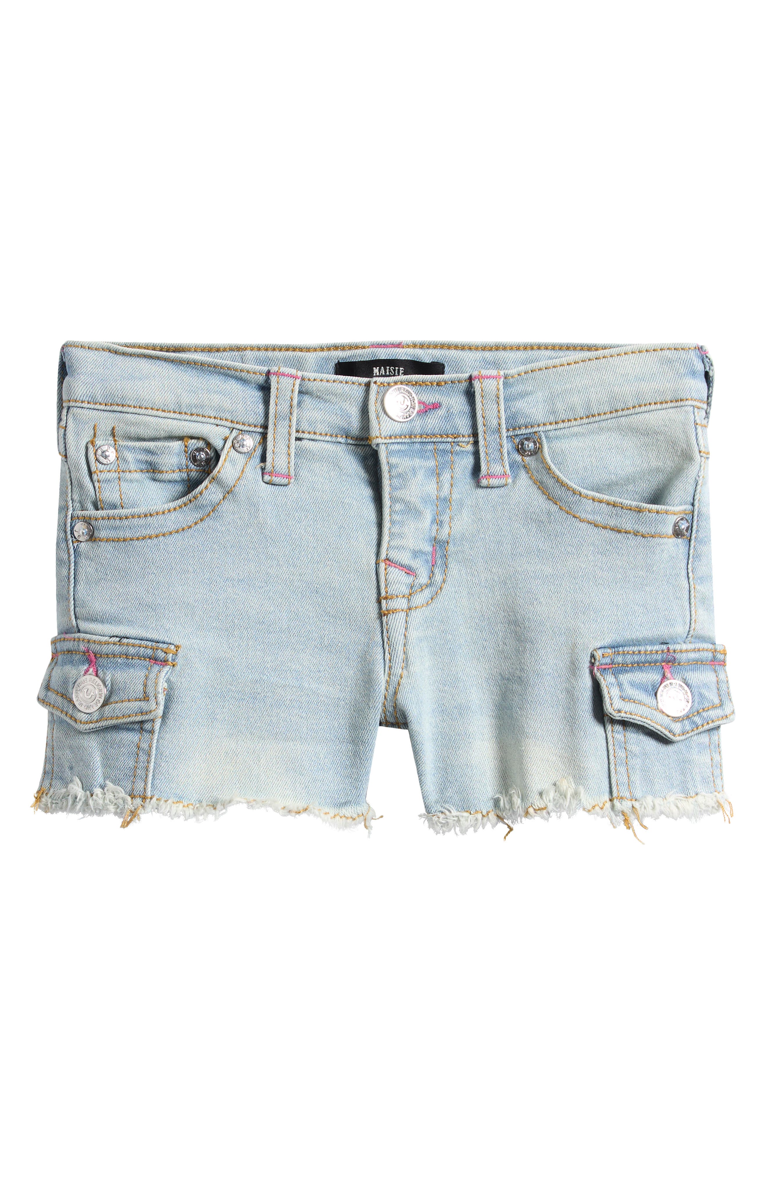 True Religion Kids' Frayed Denim Shorts