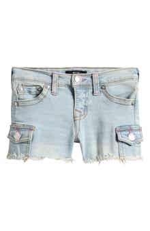 True Religion Kids' Frayed Denim Shorts