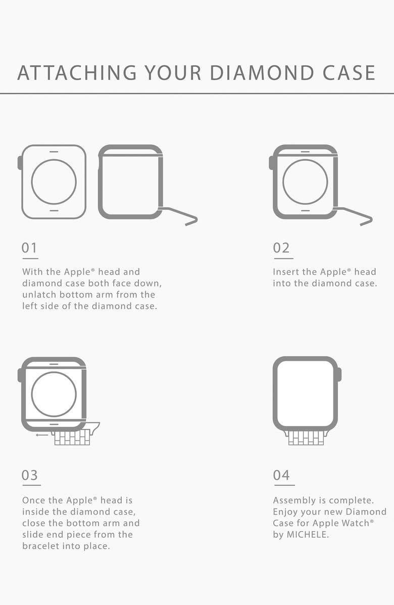 MICHELE Diamond Apple Watch<sup>®</sup> Case Attachment, 45mm, Alternate, color, 