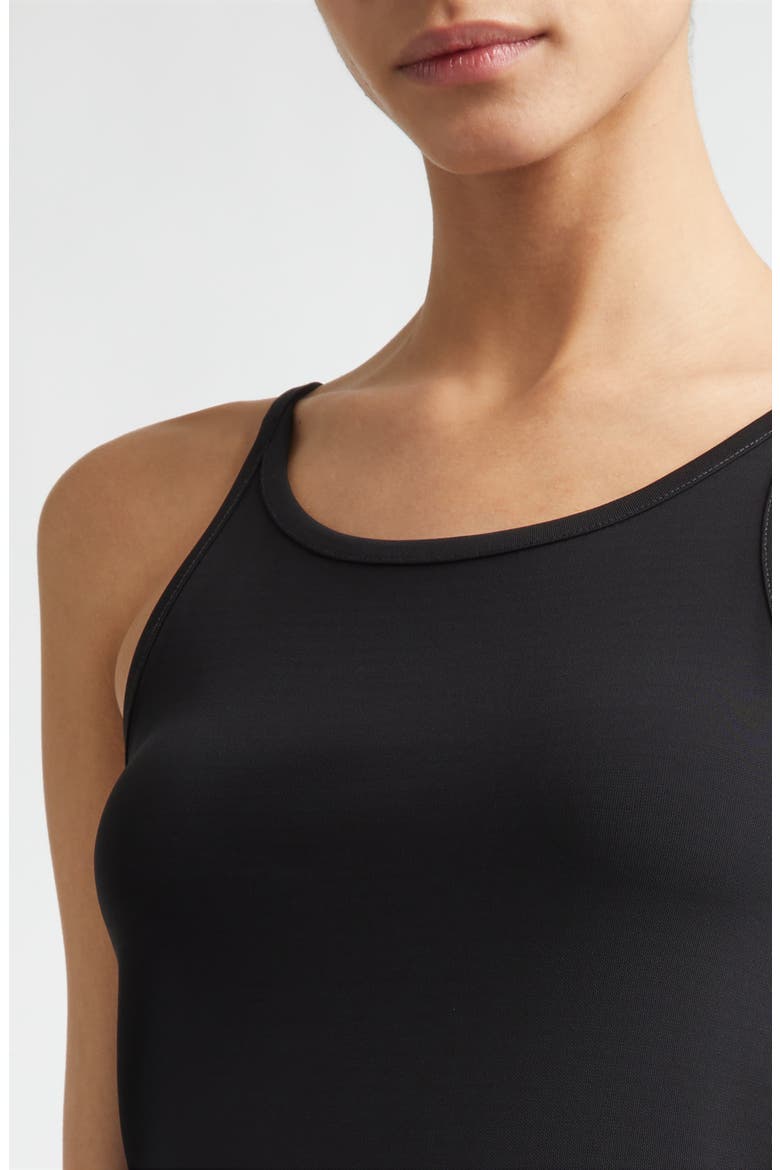 Fluid Scoop Neck Jersey Tank, Alternate, color, BLACK