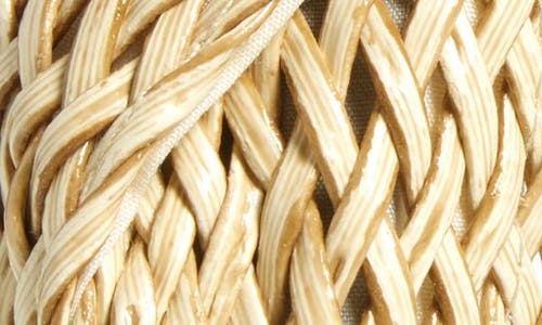 Lele Sadoughi Marlene Rattan Turban Headband In Natural