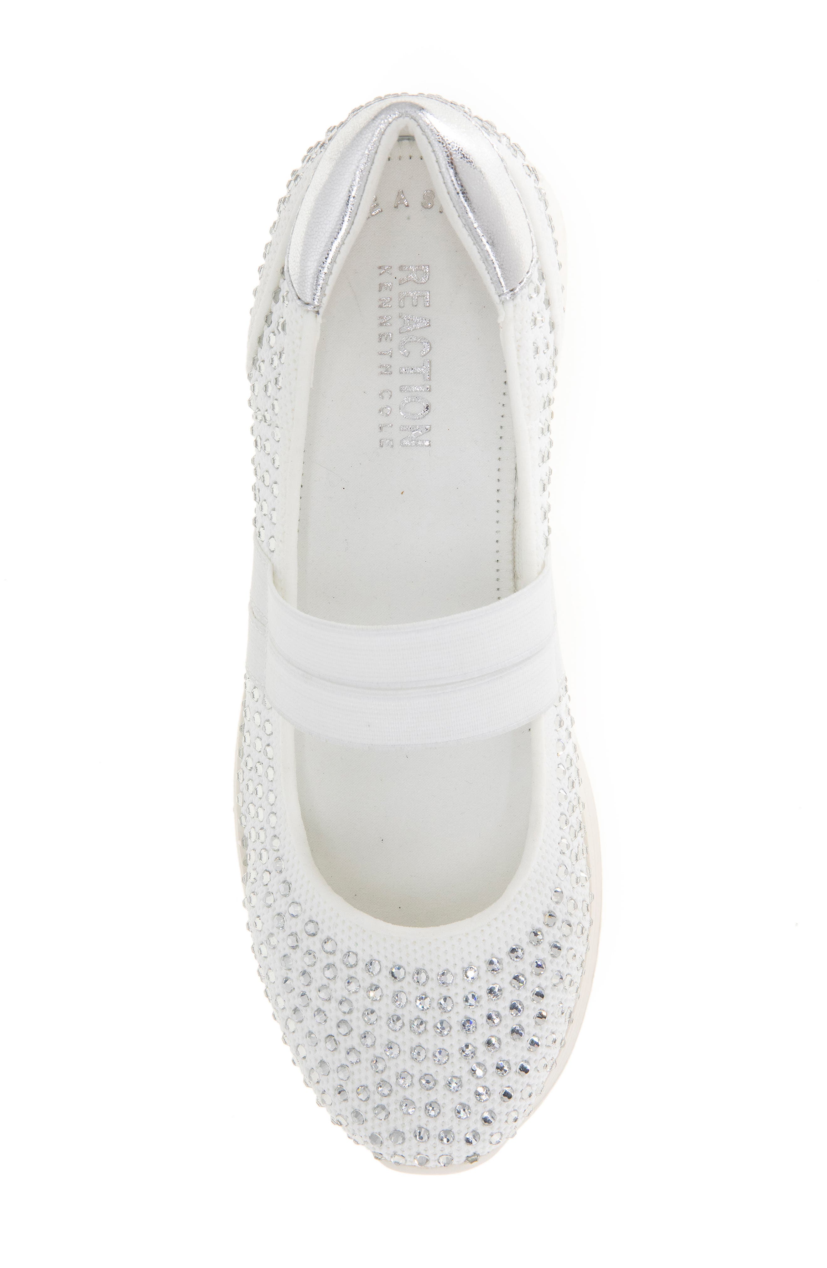 Caldwell Rhinestone Flat, Alternate, color, WHITE KNIT