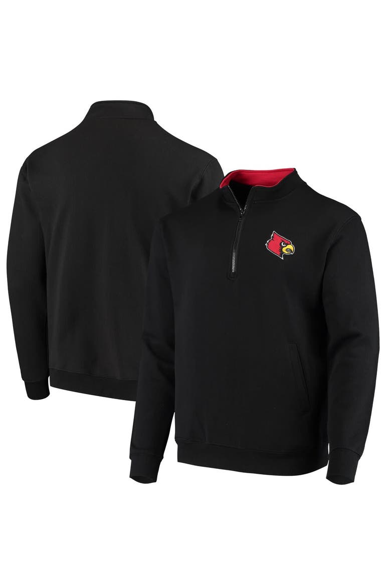 Men's Colosseum Black Louisville Cardinals Tortugas Logo Quarter-Zip Jacket, Alternate, color, Black