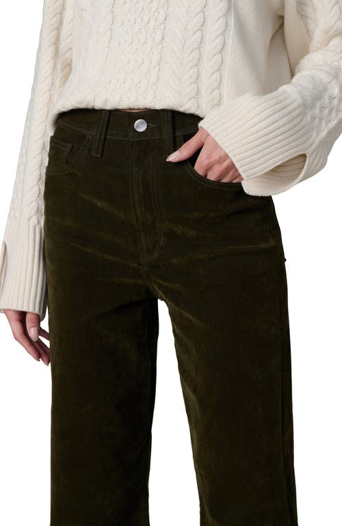 Joe's Jeans The Margot Flocked High Waist Straight Leg Jeans In Green