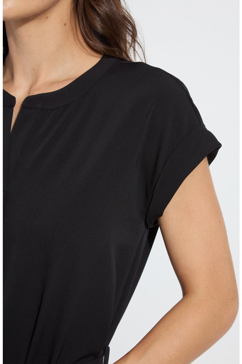 Blakely Tie Wait Shirtdress, Alternate, color, BLACK