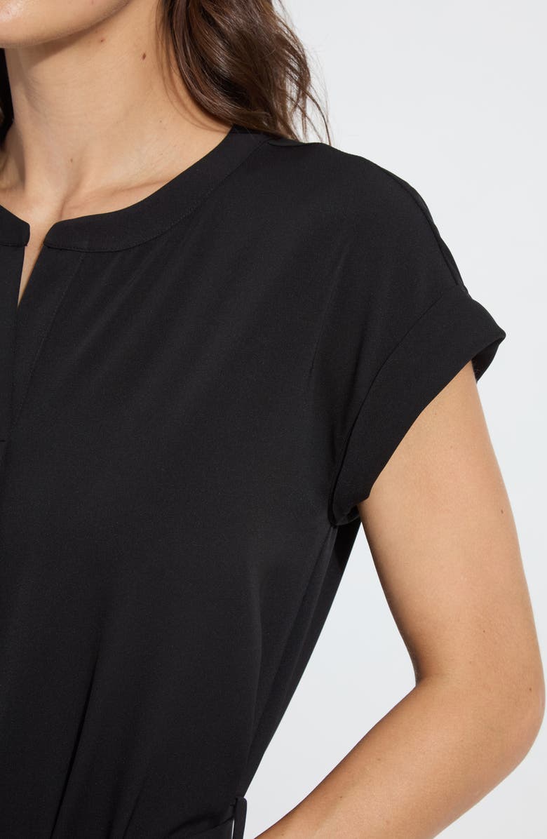 Lysse Blakely Tie Wait Shirtdress, Alternate, color, Black