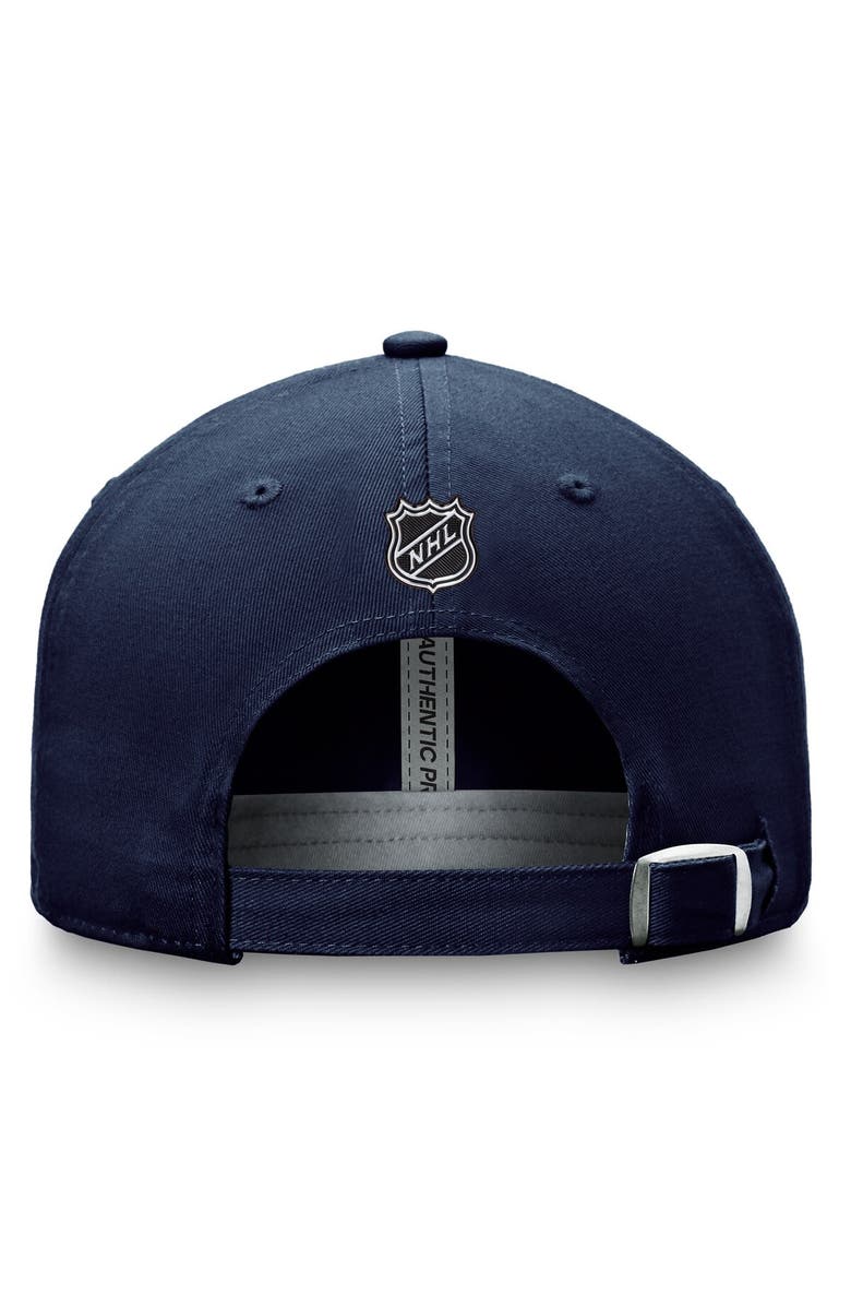 FANATICS Men's Fanatics Branded  Navy Columbus Blue Jackets Authentic Pro Prime Adjustable Hat, Alternate, color, 