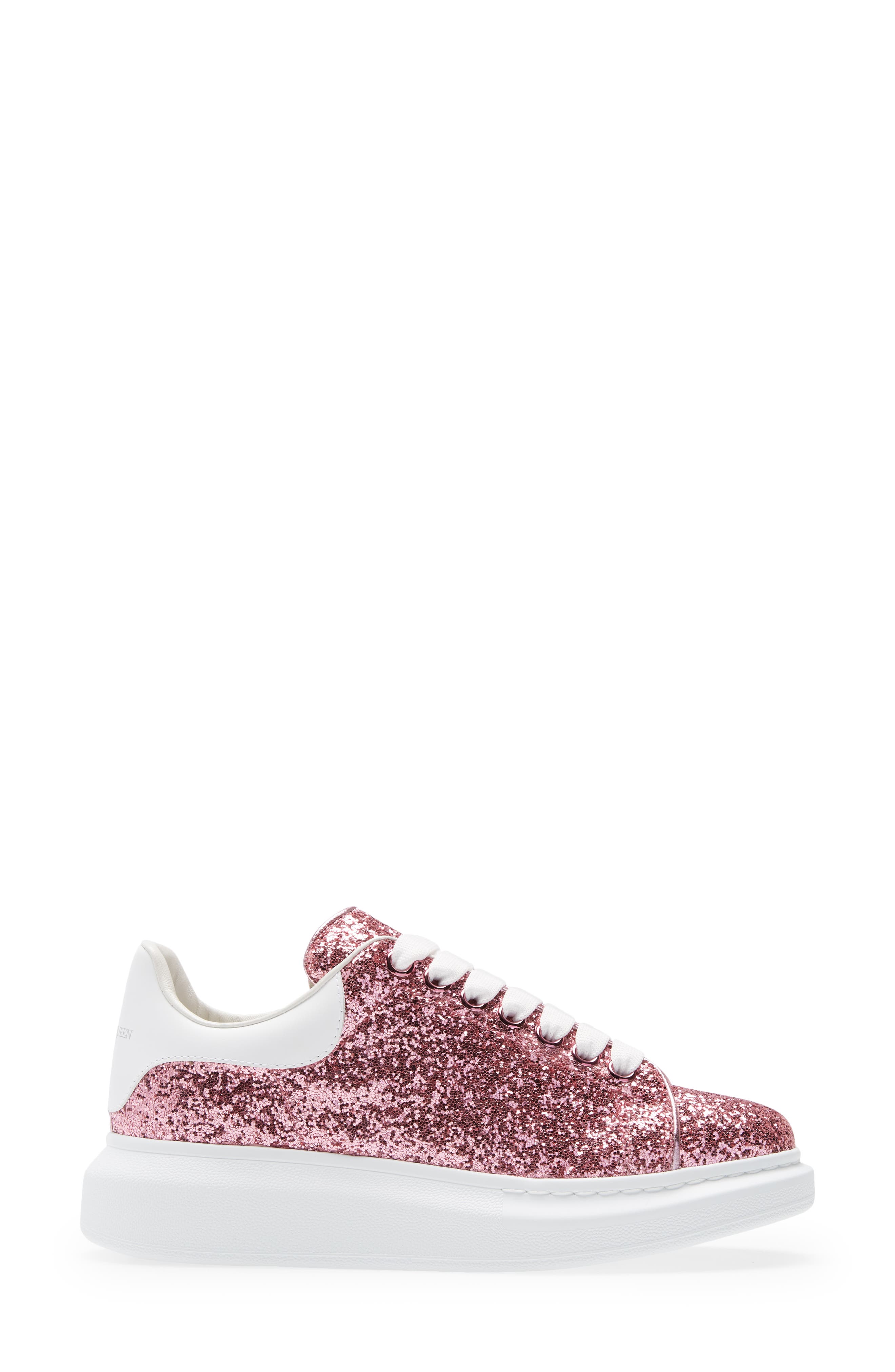 McQueen Alexander McQueen Glitter Oversize Platform Sneaker, Alternate, color, 