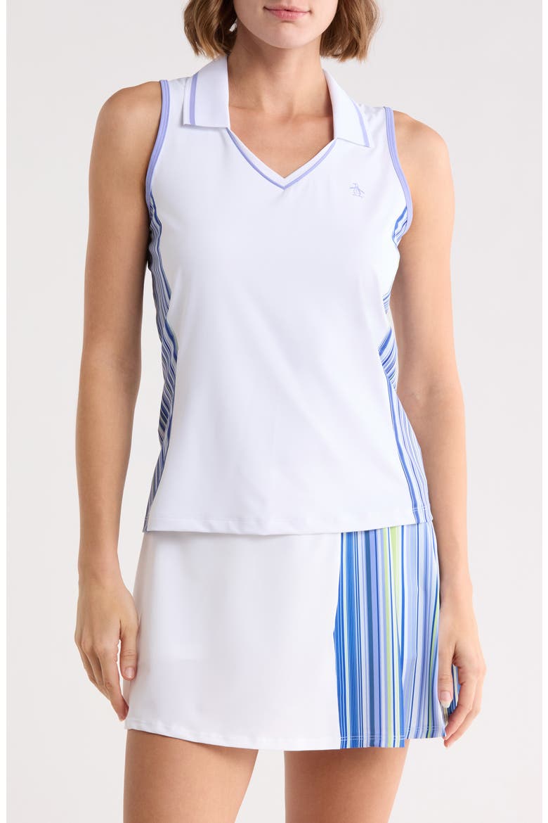 Racer Stripe Polo, Main, color, BRIGHT WHITE