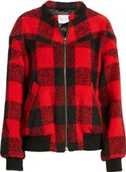 Rebecca Minkoff Brenda Buffalo Check Bomber Jacket