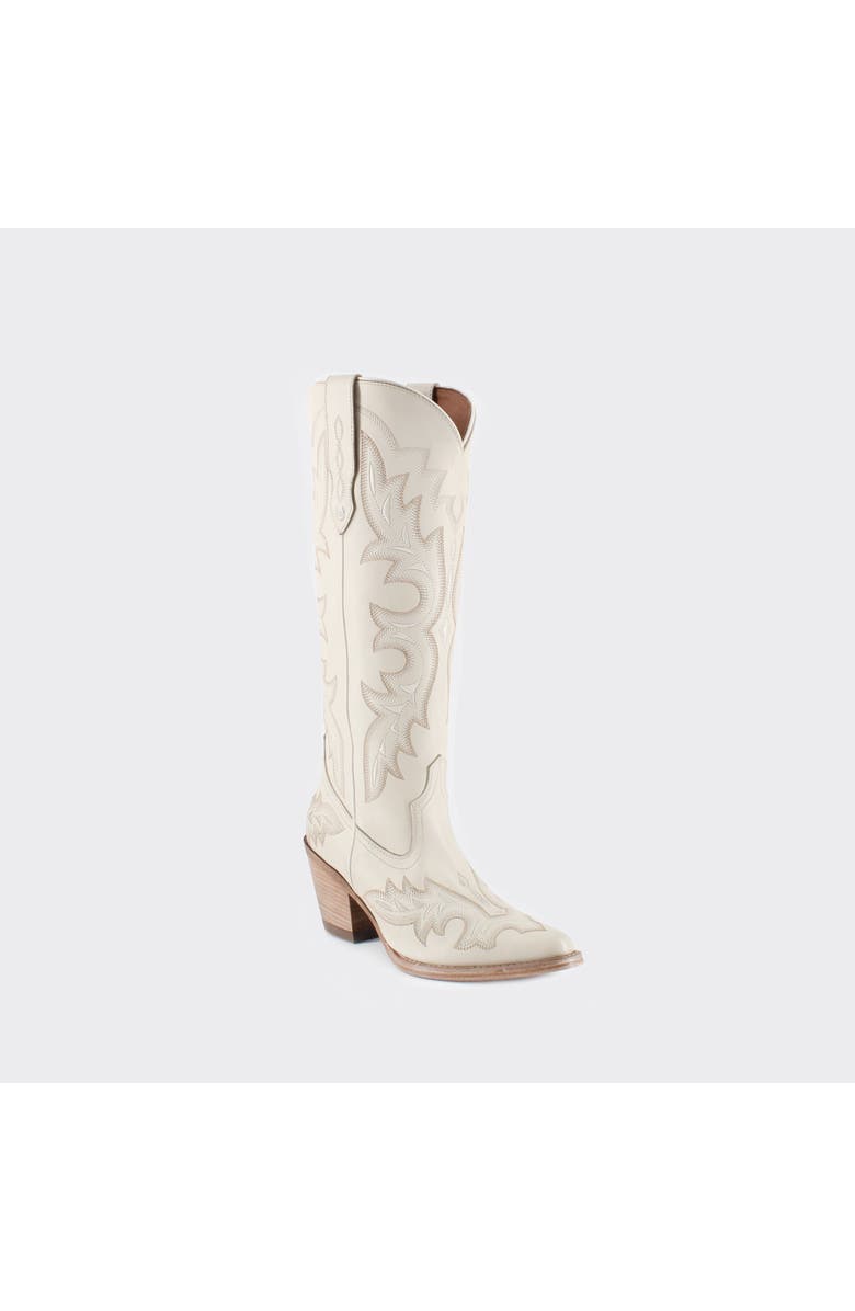 Buck & Brana Samira Leather Boots, Alternate, color, Ivory