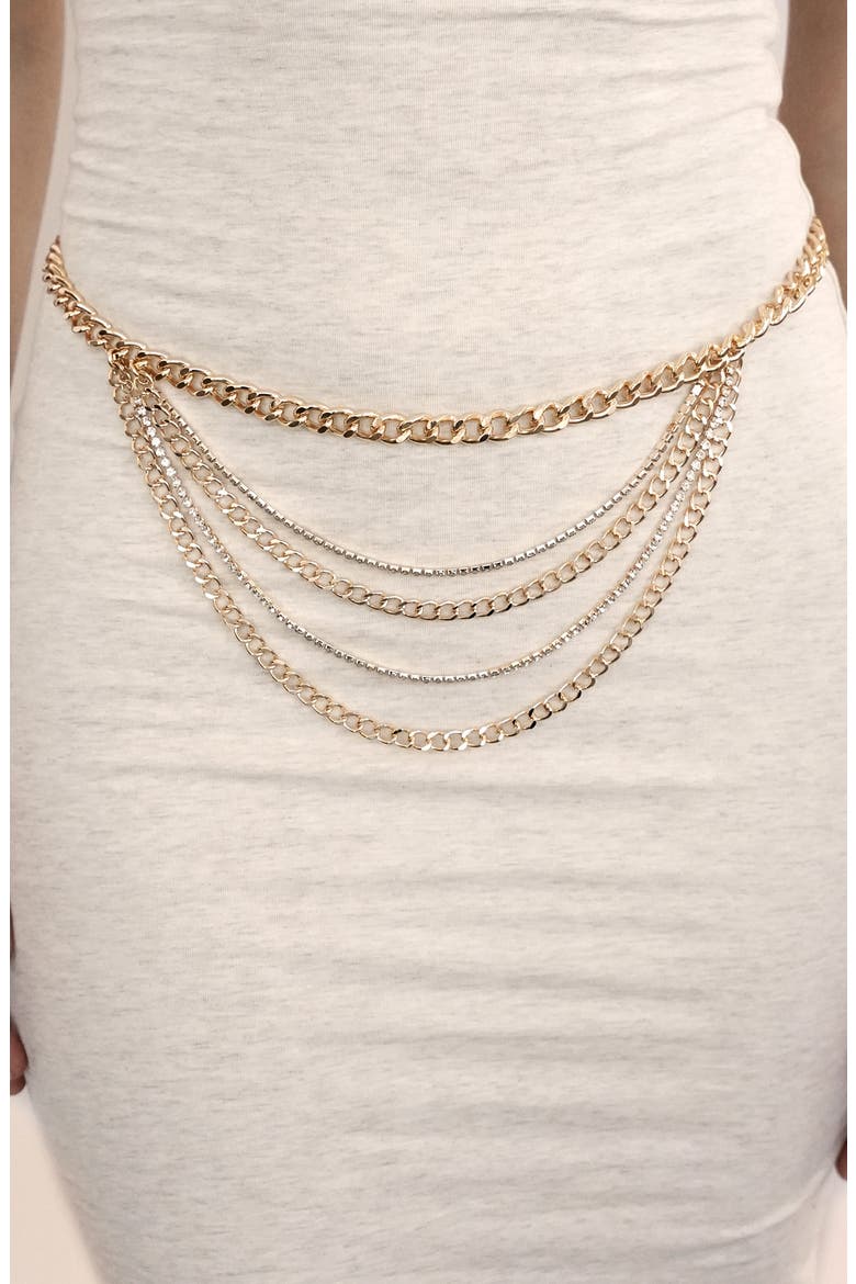 Nightlife Chain Belt, Alternate, color, GOLD