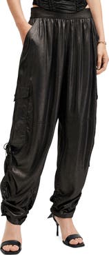 AllSaints Kaye Relaxed Fit Satin Cargo Pants