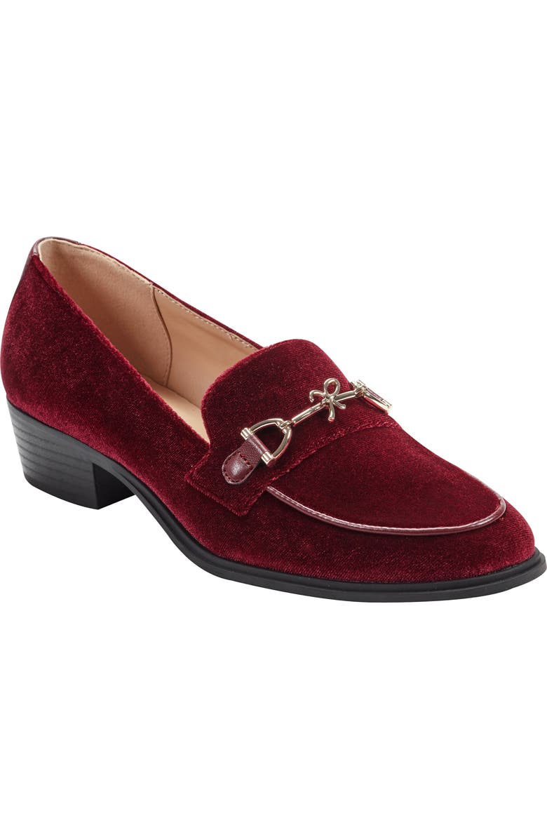 Bandolino Rummie Bit Loafer Pump, Main, color, Dark Red