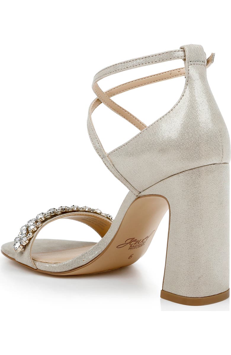 Jewel Badgley Mischka Penny Ankle Strap Sandal, Alternate, color, Light Gold