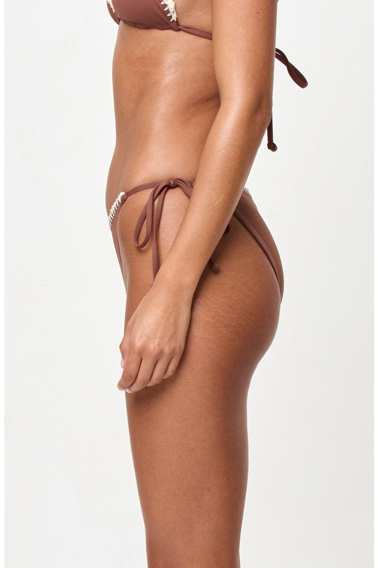 Samba Full Coverage Tie Side Bikini Bottoms, Alternate, color, CAFE