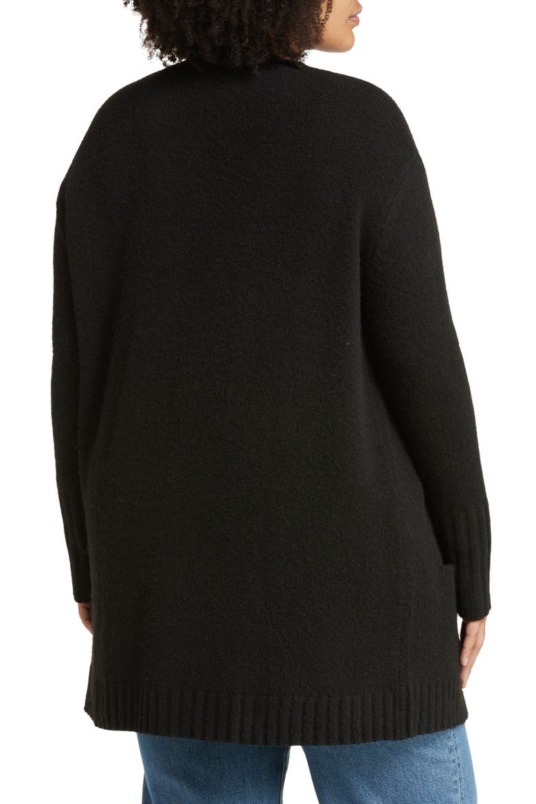 Open Front Cardigan, Alternate, color, BLACK