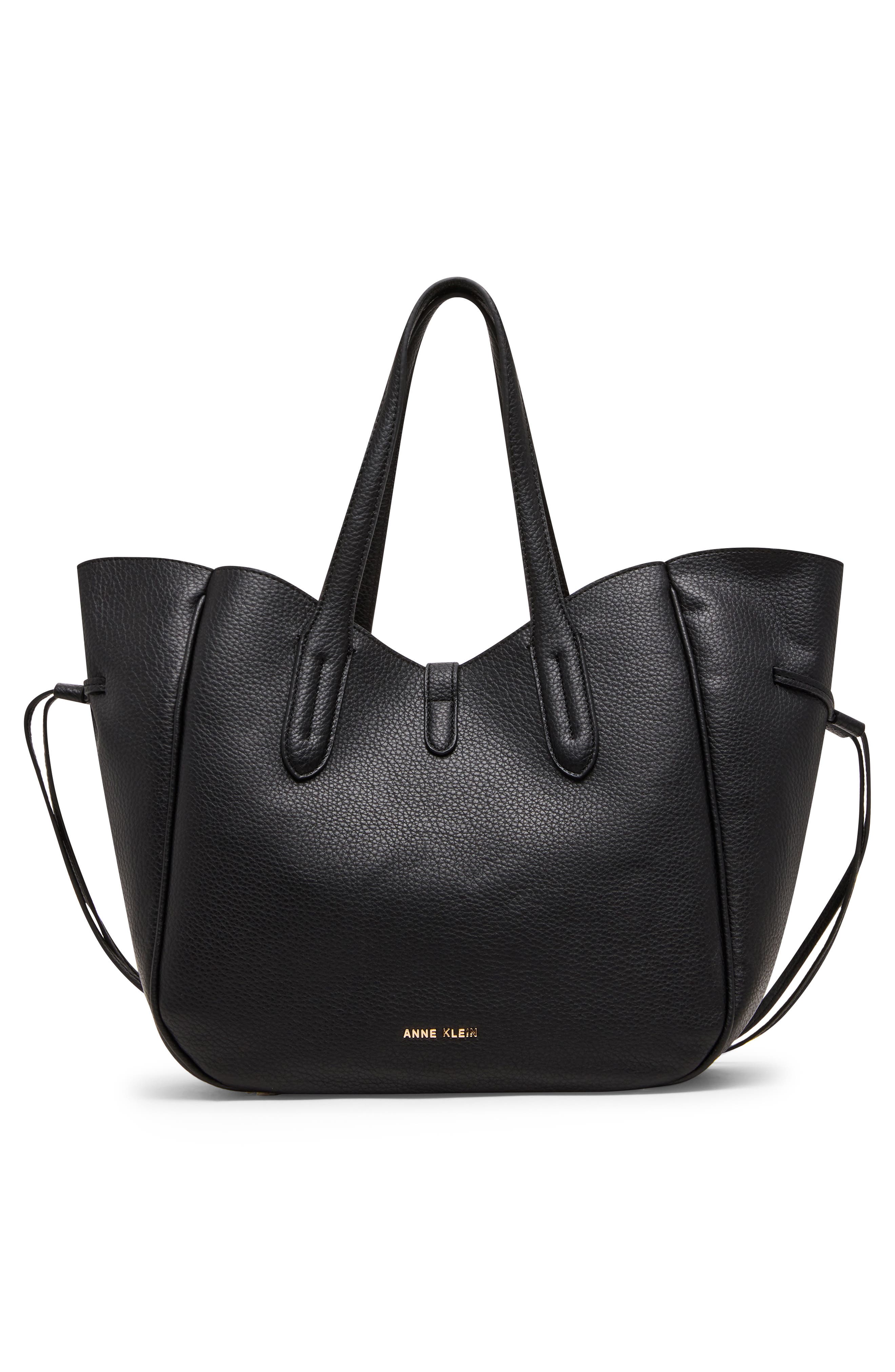 Anne Klein Large Tote, Alternate, color, Black