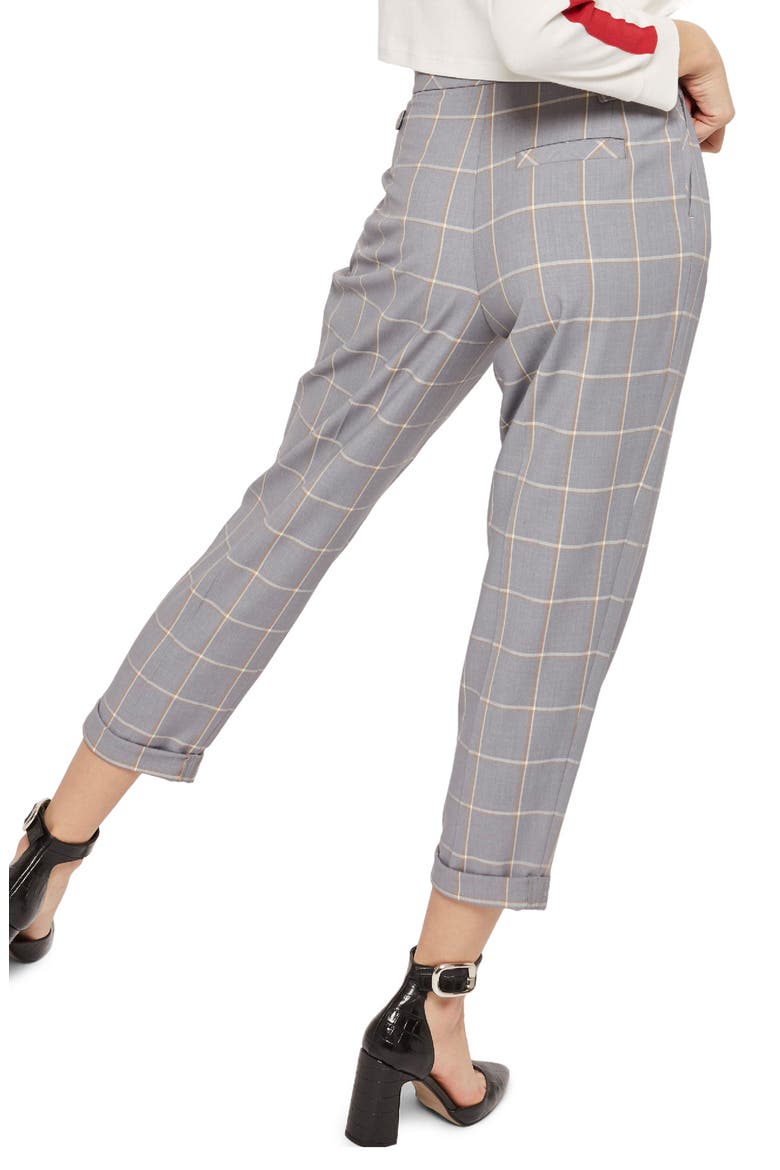 Windowpane Plaid Trousers, Alternate, color, GREY MULTI