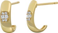 Bony Levy Mika Oval Diamond Cluster Hoop Earrings