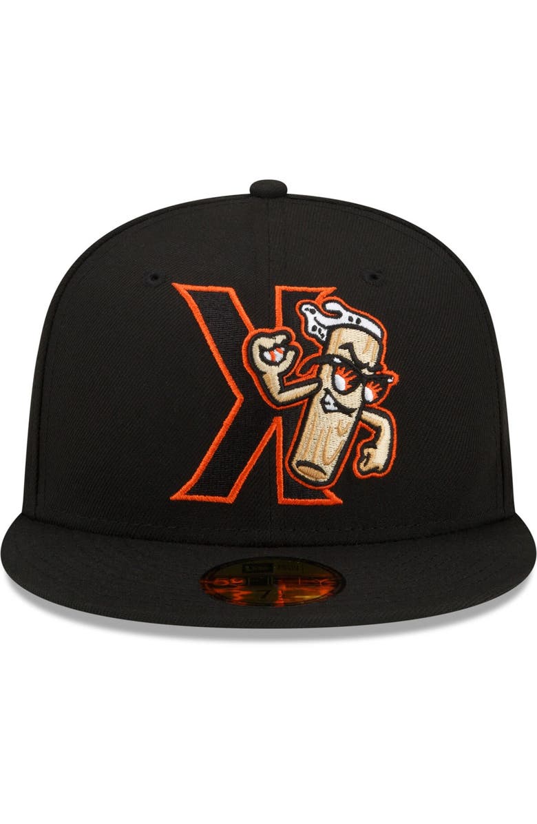 New Era Men's New Era Black San Jose Giants Theme Night 59FIFTY Fitted Hat, Alternate, color, 