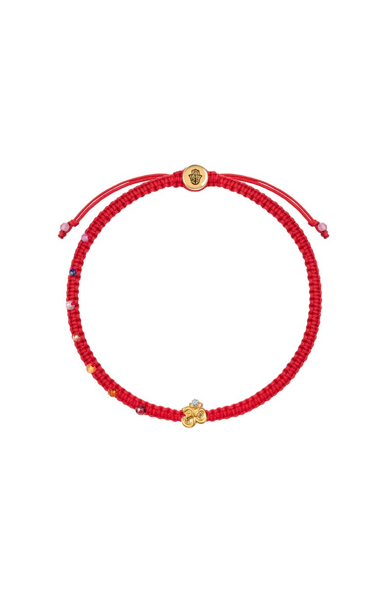 Karma and Luck Serene Soul - Chakra Red String OM Charm Bracelet, Main, color,