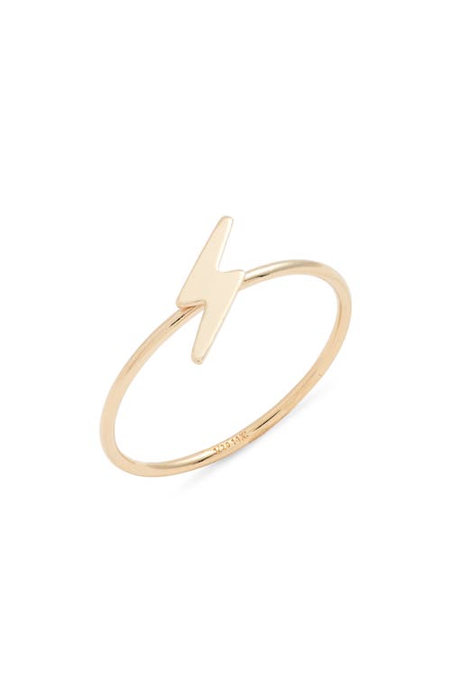 Nashelle Lightening Bolt Ring In Gold Fill