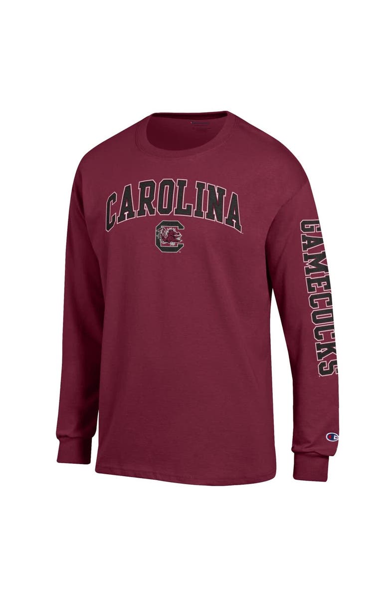 Champion Men's Champion Garnet South Carolina Gamecocks Arch Over Logo 2-Hit Long Sleeve T-Shirt, Alternate, color, Garnet