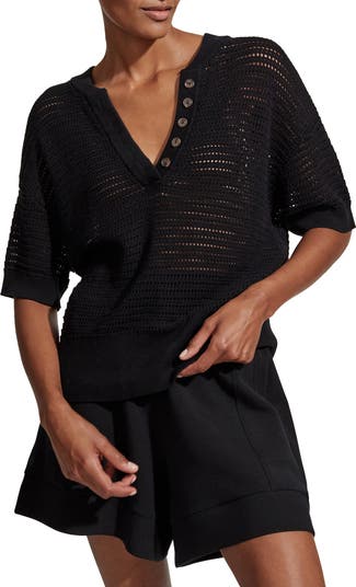 Callie Sheer Knit Cotton Top