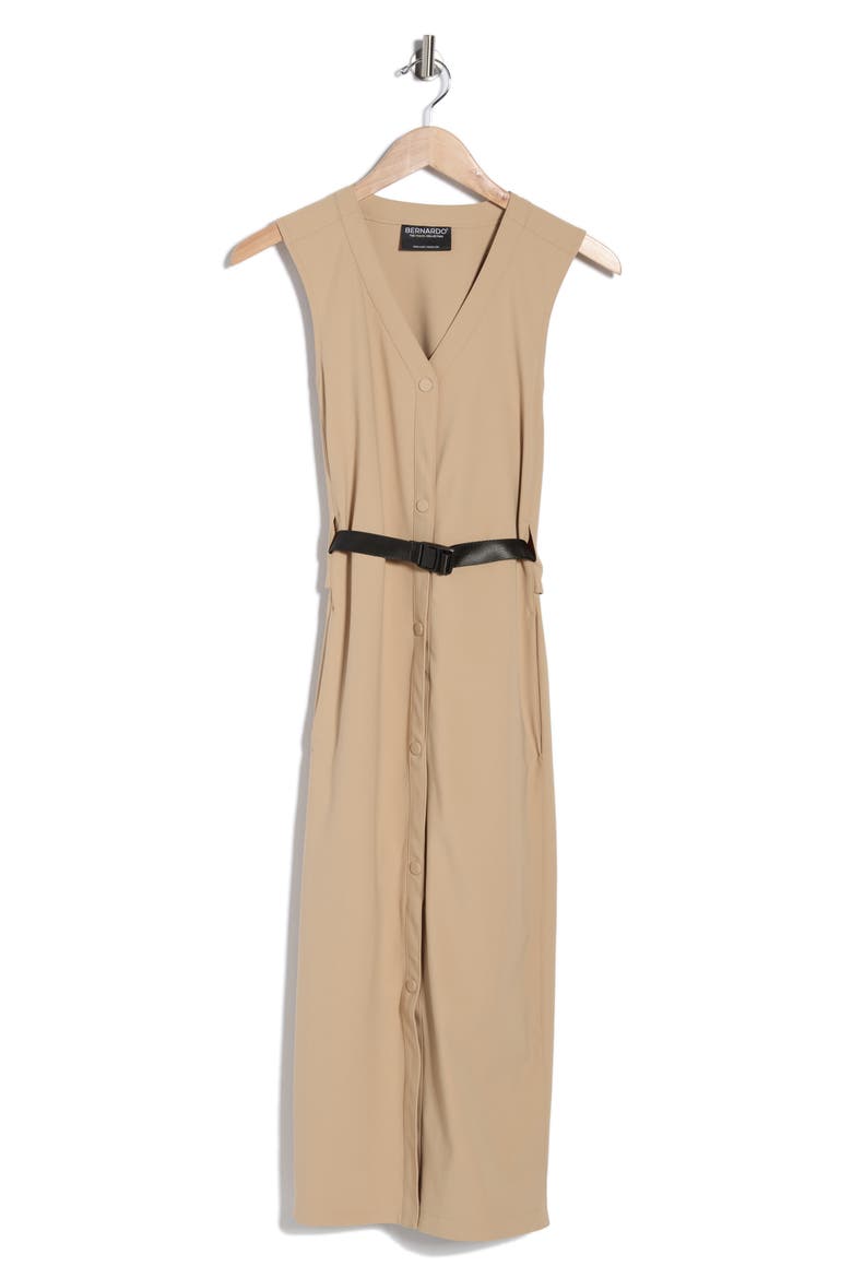Knit Gabardine Dress, Alternate, color, TAN