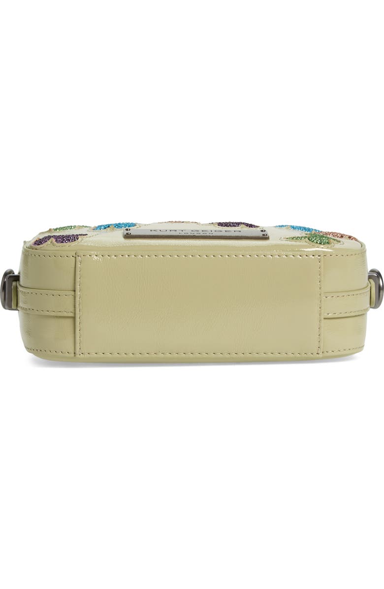 Kurt Geiger London Crystal Butterfly Leather Crossbody Bag, Alternate, color,