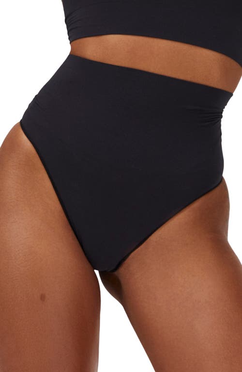 Noodyskin Seamless Scuplt High-waisted Panties In Black