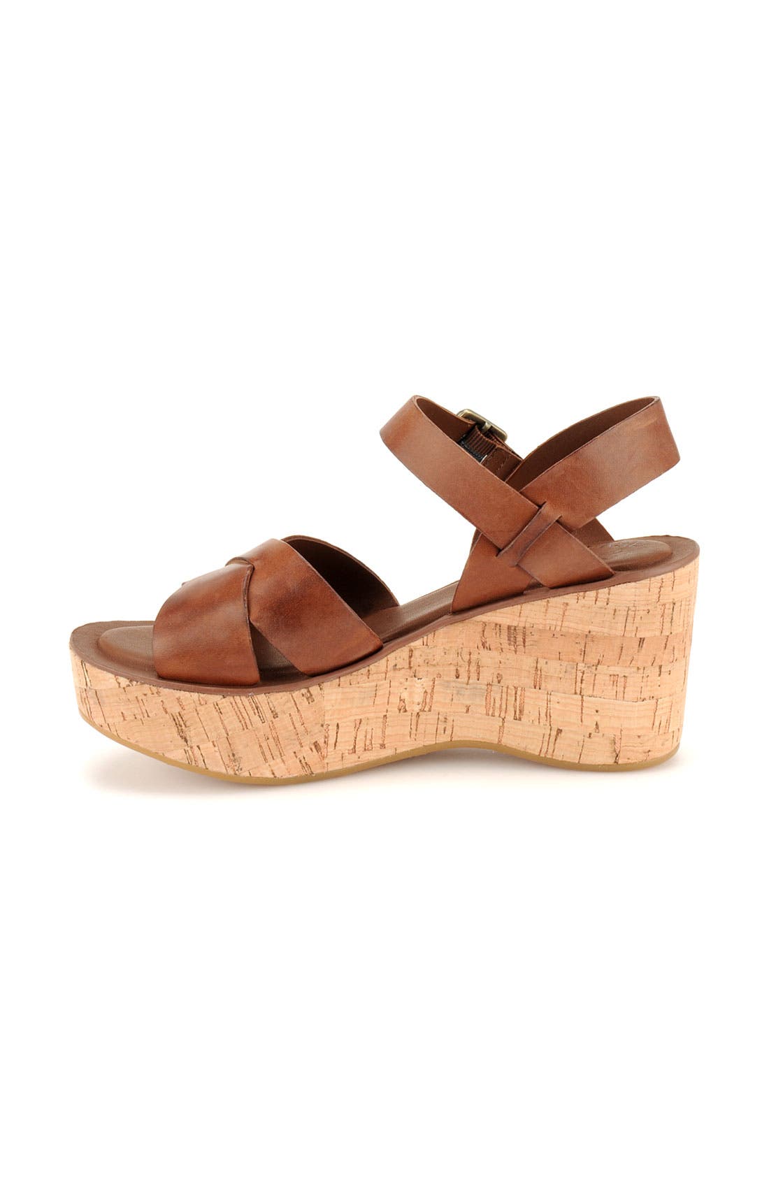 'Ava' Wedge Sandal, Alternate, color, RUST