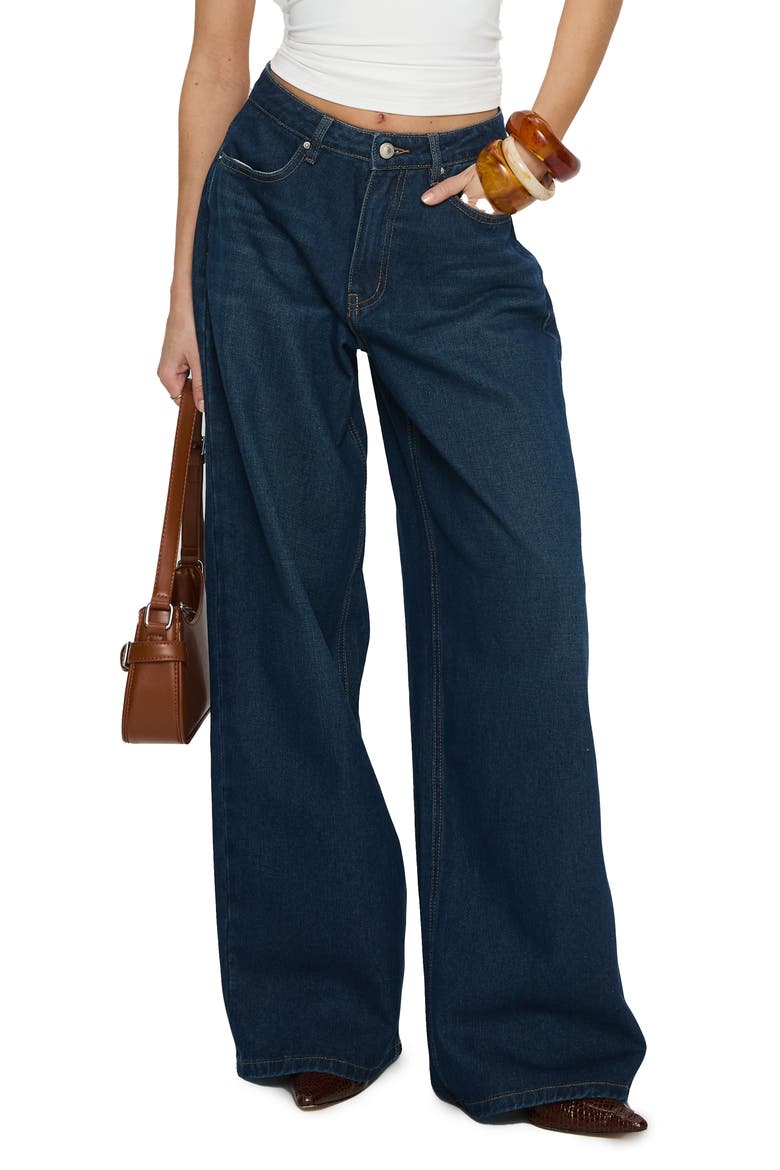 Naylor Mid Rise Wide Leg Jeans, Main, color, MID BLUE DENIM