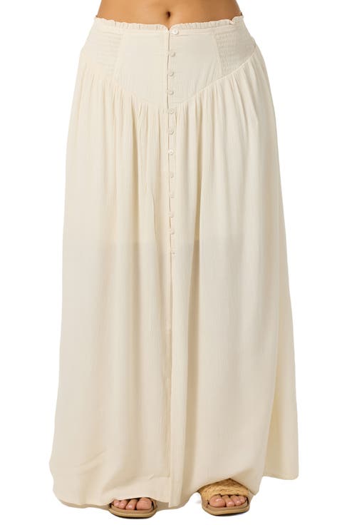 Tryston Button Front Midi Skirt