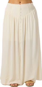 O'Neill Tryston Button Front Midi Skirt