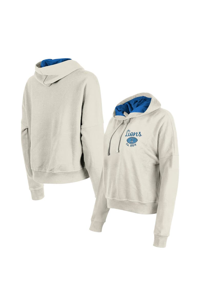 New Era Women's New Era Cream Detroit Lions 3rd Down Historic Pullover Hoodie, Main, color, 