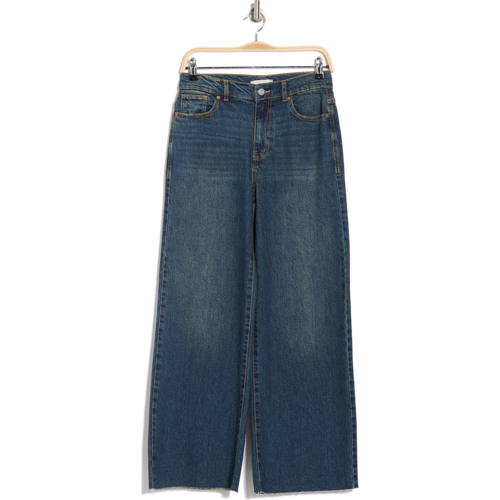 Shop Habitual Denver Wide Leg Crop Jeans In Tide