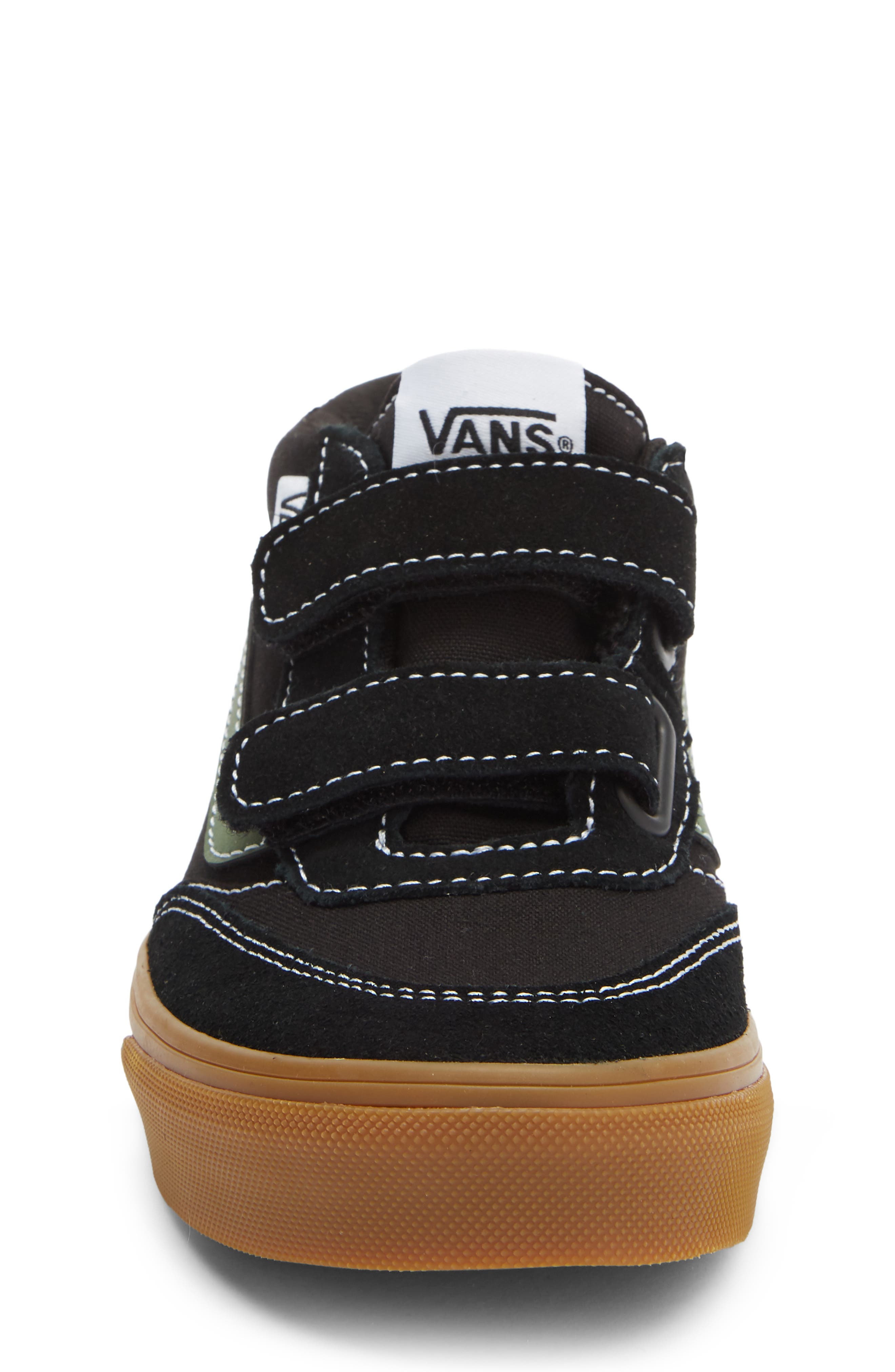 Vans Kids' Brooklyn Mid Sneaker, Alternate, color, Black/Green