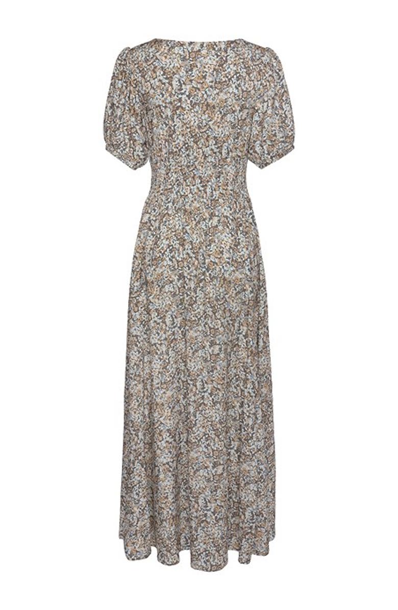 LASCANA Women's Floral Print Maxi Dress, Alternate, color, Grey Multi