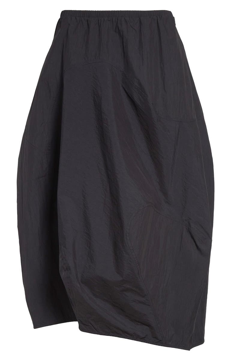 MELITTA BAUMEISTER Wavy Seam Crinkled Cotton & Nylon Midi Skirt, Alternate, color, 