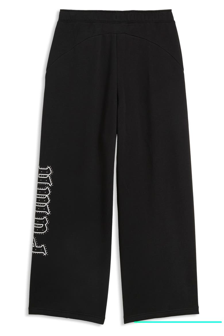 Street Glam Slouchy Stud Pants, Alternate, color, PUMA BLACK