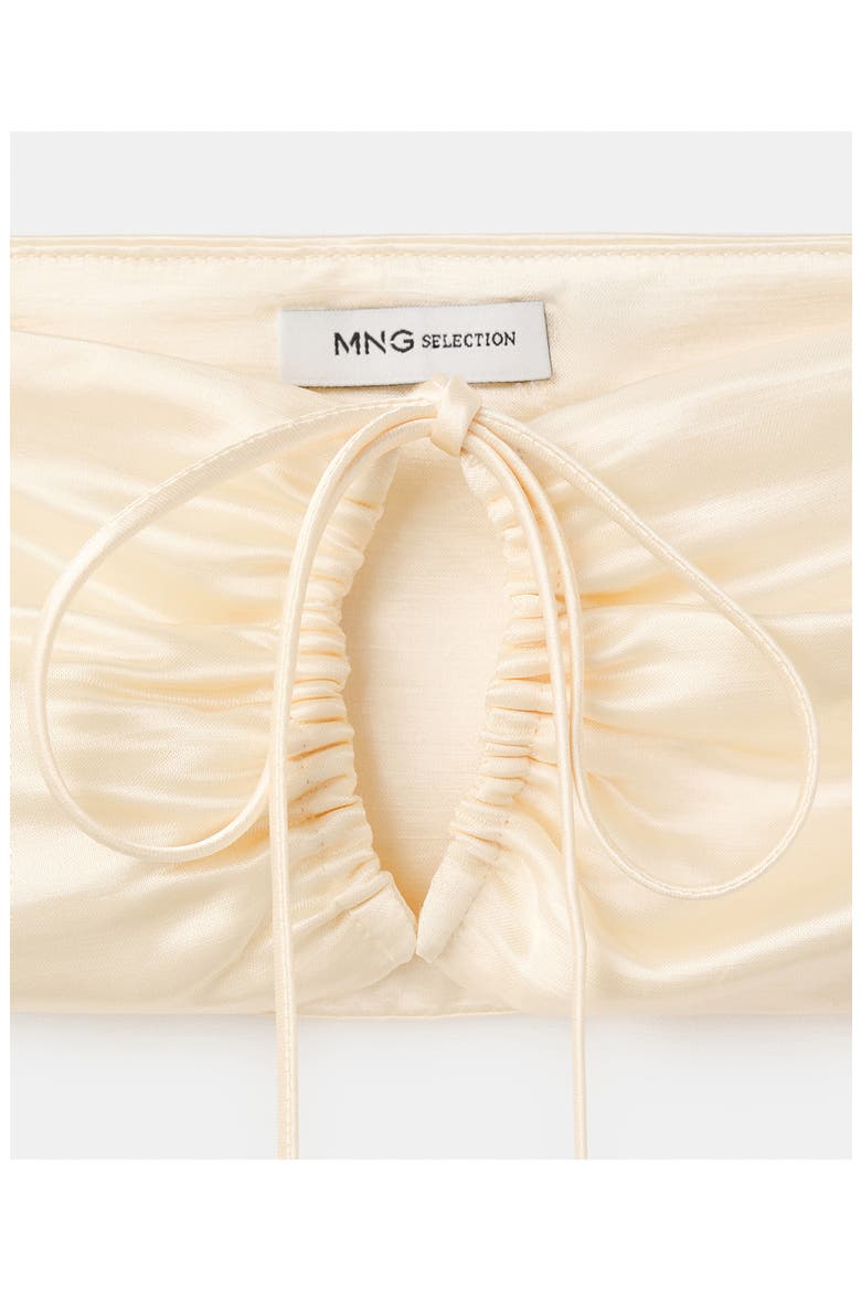 Satin Crop Bandeau Top, Alternate, color, BEIGE