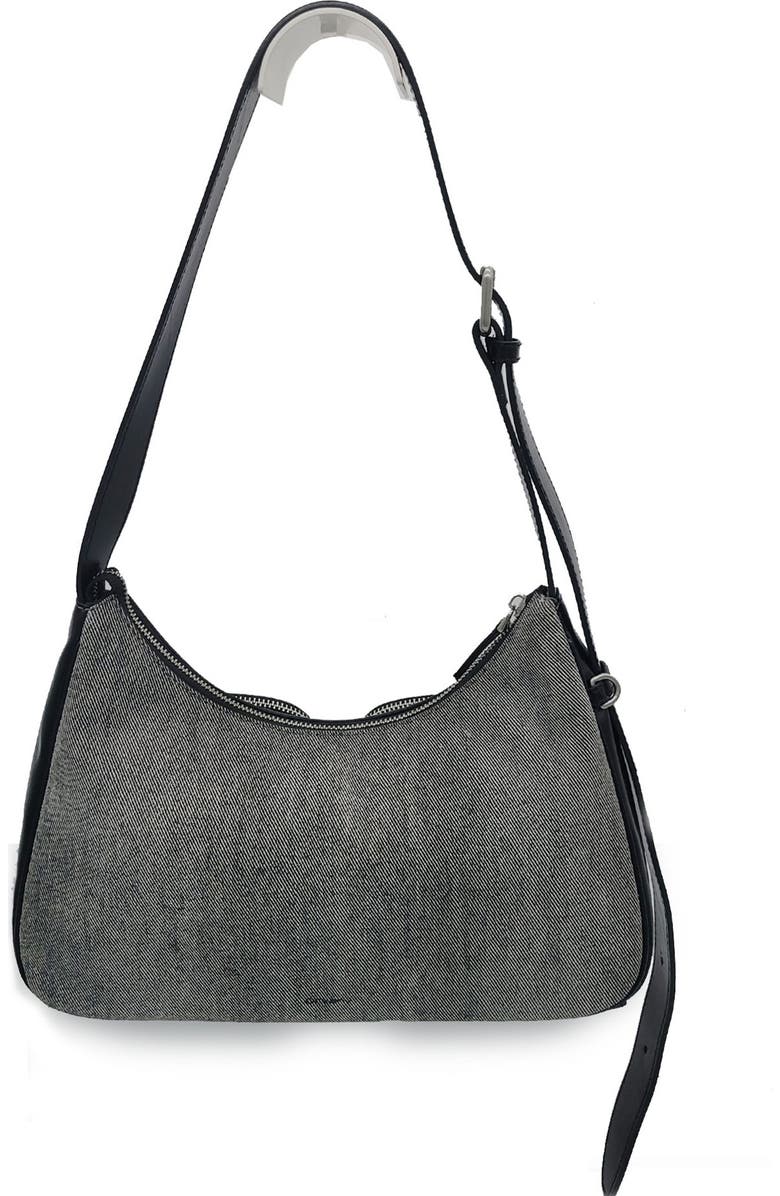 Oryany Out Pocket Leather Shoulder Bag, Alternate, color, Denim Black