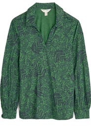 Seasalt Cornwall Misty Sky Branch Print Popover Top