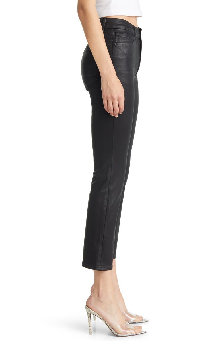 Good American Good Straight Coated Jeans, Alternate, color,