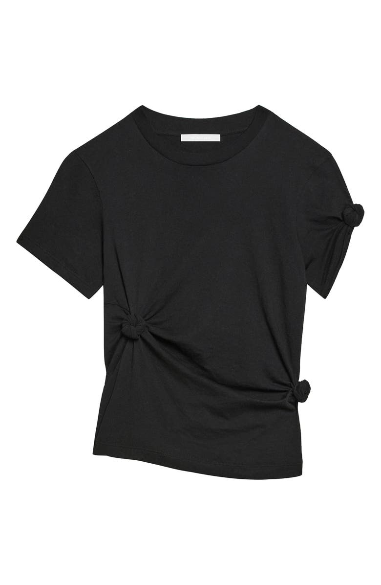 Helmut Lang Knot Detail Cotton Baby Tee, Alternate, color, Black