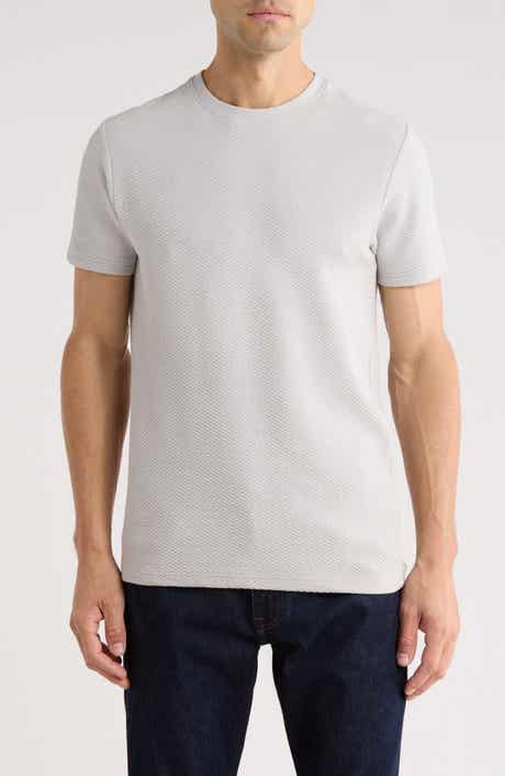 DENIM AND FLOWER Gray Textured T-Shirt