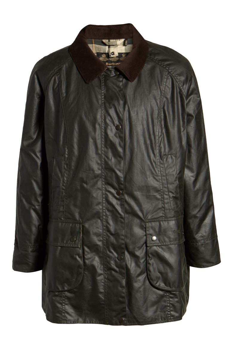 Beadnell Waxed Cotton Jacket, Alternate, color, SAGE