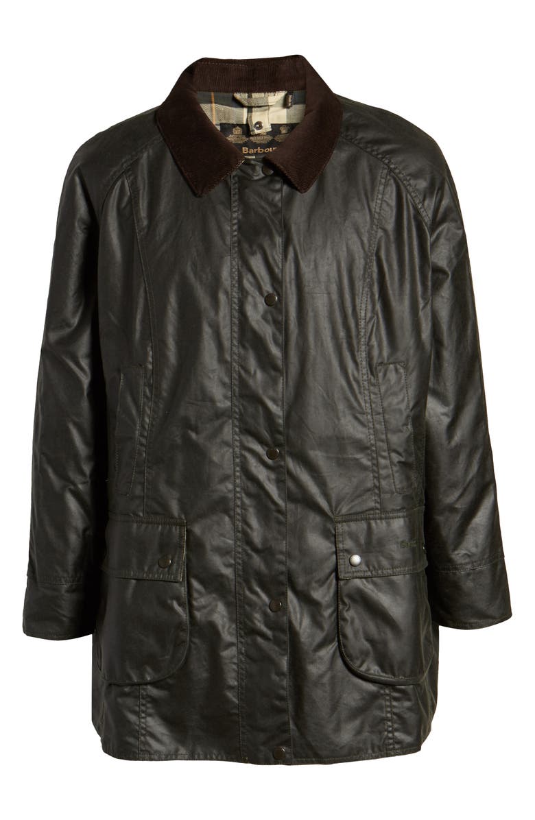 Barbour Beadnell Waxed Cotton Jacket, Alternate, color, Sage